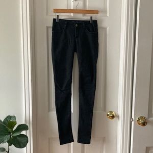 Black Wax Skinny Jeans